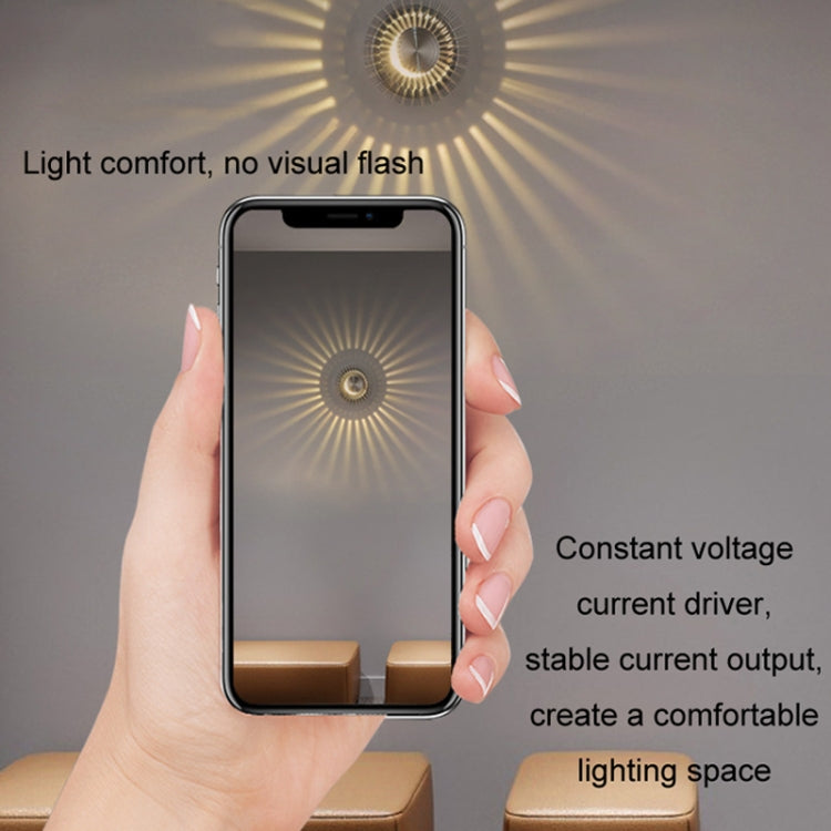 LED Aluminum Aisle Light Sunflower Corridor Lamp Decorative Light, Power source: Invisible Installation 3W(Red) - Novelty Lighting by PMC TechLife | Online Shopping South Africa | PMC TechLife | Buy Now Pay Later Mobicred