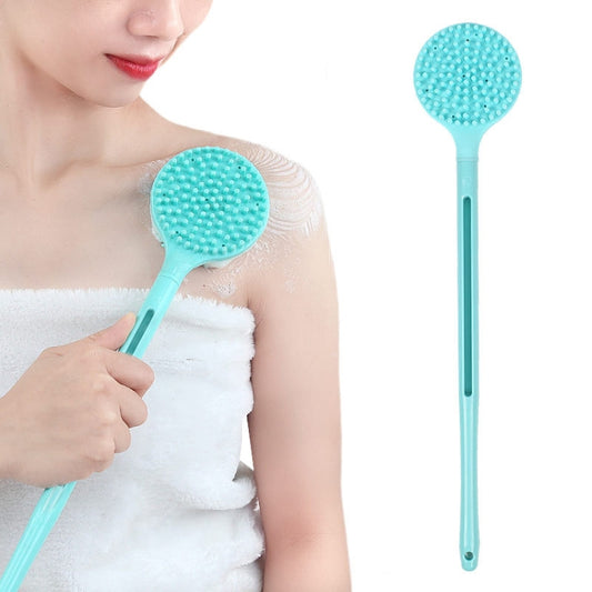 Silicone Massage Long Handle Double Sided Bath Brush(Blue) - Bath Brushes & Sponges by PMC Jewellery | Online Shopping South Africa | PMC Jewellery | Buy Now Pay Later Mobicred