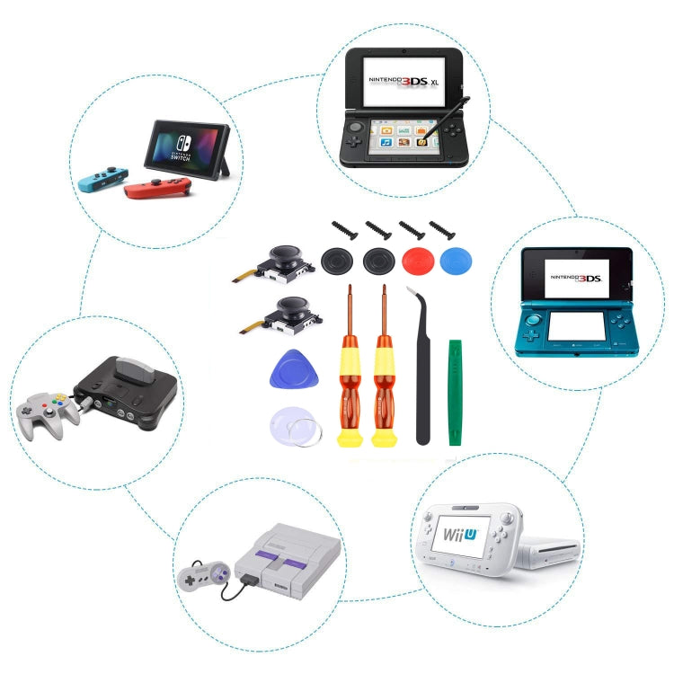 Joy-Con 3D Joystick Repair Screwdriver Set Gamepads Disassembly Tool For Nintendo Switch, Series: 17 In 1 - Tools by PMC TechLife | Online Shopping South Africa | PMC TechLife | Buy Now Pay Later Mobicred