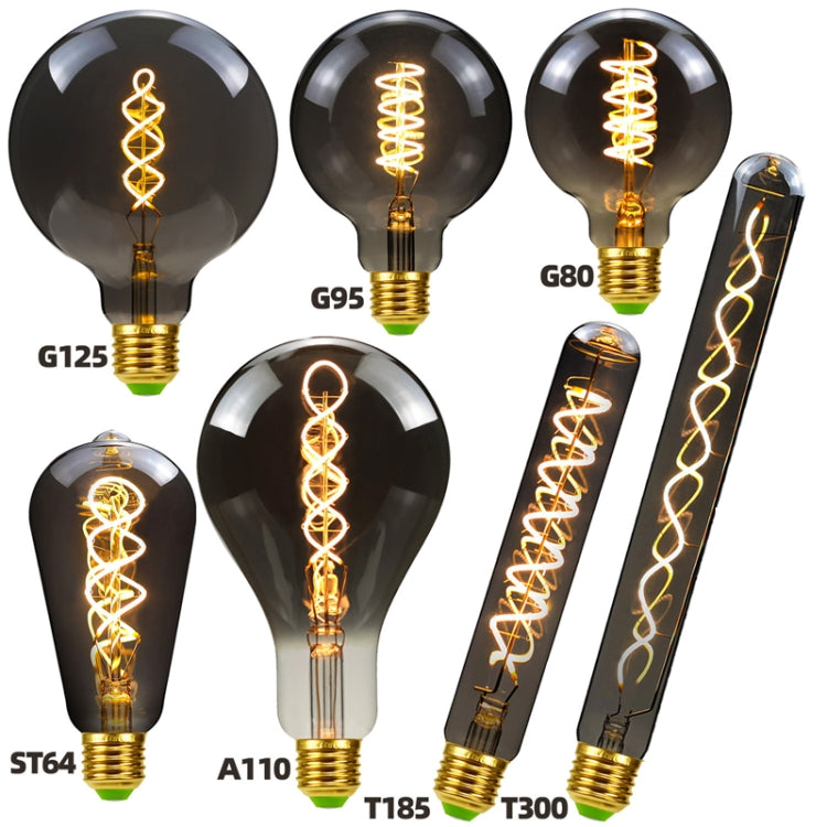 T185 Electroplating Smoke Grey Warm Light LED Bulb Retro Lamp - LED Blubs & Tubes by PMC TechLife | Online Shopping South Africa | PMC TechLife