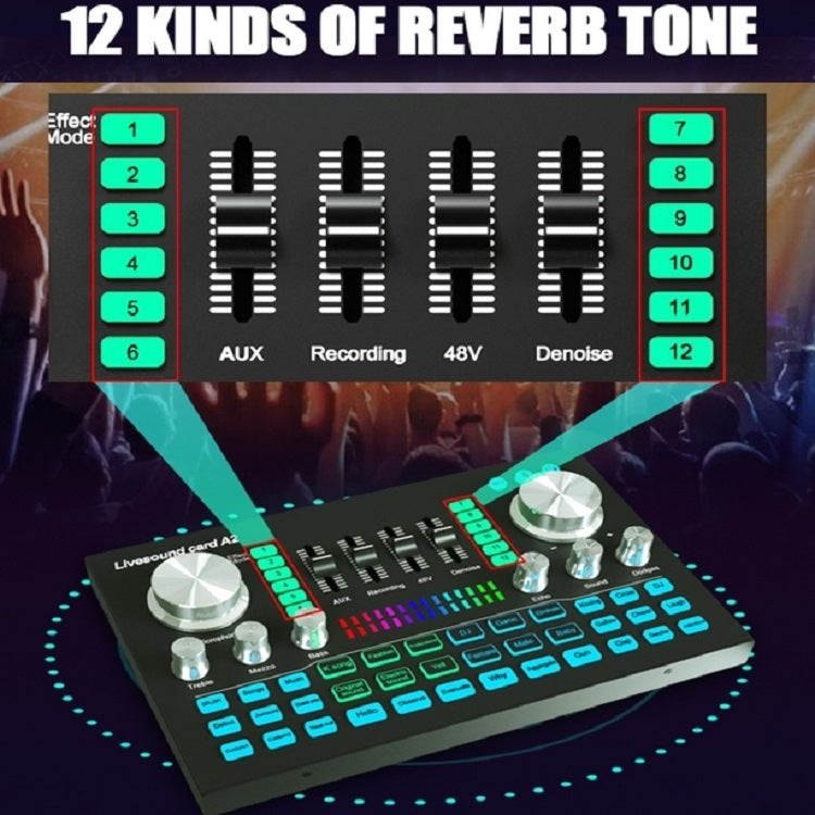 A2 Sound Card Mobile Computer Universal Live K Song Recording Equipment - Live Sound Effects Processors by PMC Jewellery | Online Shopping South Africa | PMC Jewellery | Buy Now Pay Later Mobicred