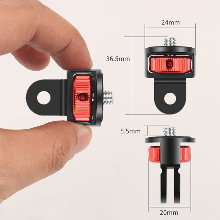 1/4 Inch Screw Converter Tripod Adapter for Sport Camera(Black) - Connection Mount by null | Online Shopping South Africa | PMC TechLife | Buy Now Pay Later Mobicred