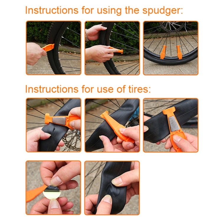 Multifunctional Bicycle Tire Changing Tool, Color: Black+5 Tire Patches - free shipping - PMc TechLife - Order now!