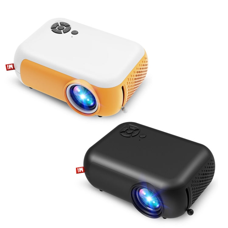 A10 480x360 Pixel Projector Support 1080P Projector ,Style: Basic Model White Yellow(US Plug) - Mini Projector by PMC Jewellery | Online Shopping South Africa | PMC Jewellery | Buy Now Pay Later Mobicred