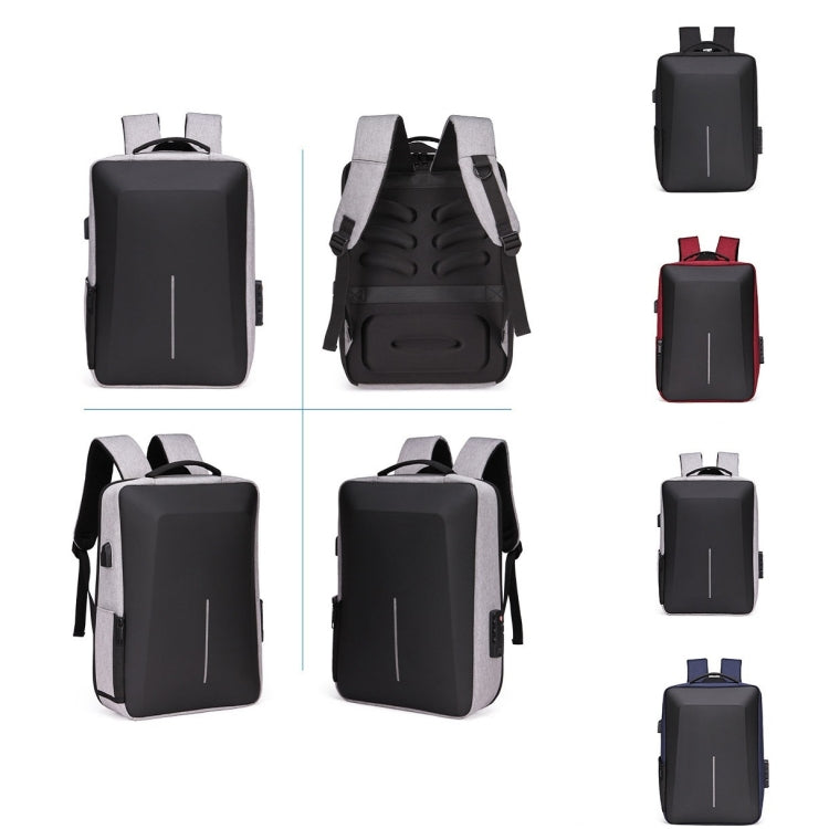 Men Business Shoulder USB External Interface Computer Bag, Color: 8001 Black - Backpack by PMC Jewellery | Online Shopping South Africa | PMC Jewellery | Buy Now Pay Later Mobicred