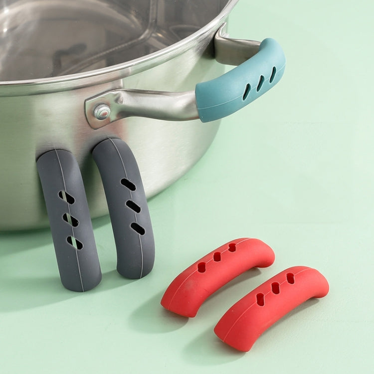1 Pair Silicone Pot Handle Insulation Cover Iron Pot Handle Cover(Red) - Insulation by PMC TechLife | Online Shopping South Africa | PMC TechLife