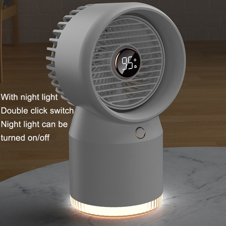 Spray Humidified LED Digital Display Office Home Fan, Style: USB Direct Plug(White) - Electric Fans by PMC TechLife | Online Shopping South Africa | PMC TechLife | Buy Now Pay Later Mobicred
