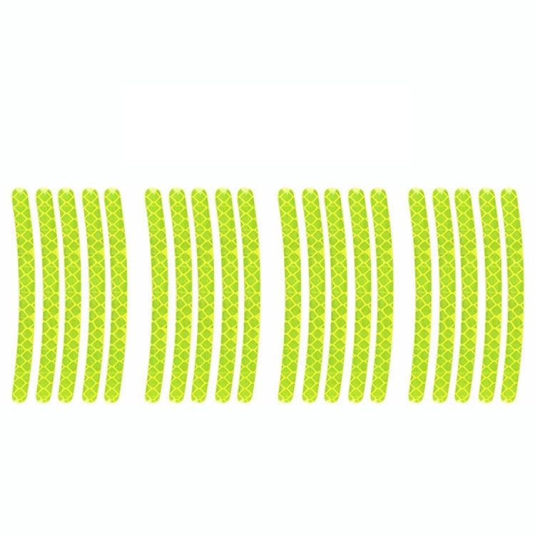 20pcs /Set Car Wheel Reflective Stickers 3D Personal Decoration Tire Warning Stickers(Fluorescence) - Decorative Strip by PMC TechLife | Online Shopping South Africa | PMC TechLife