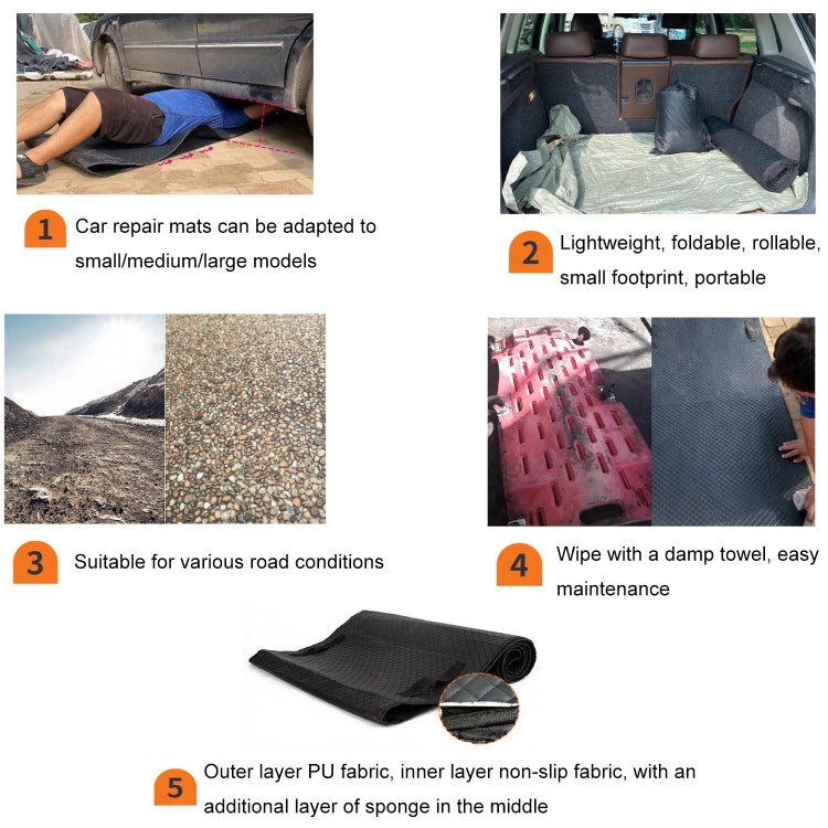 Portable Non-slip Car Repair Reclining Pad(Black) - Other Tools by PMC TechLife | Online Shopping South Africa | PMC TechLife | Buy Now Pay Later Mobicred
