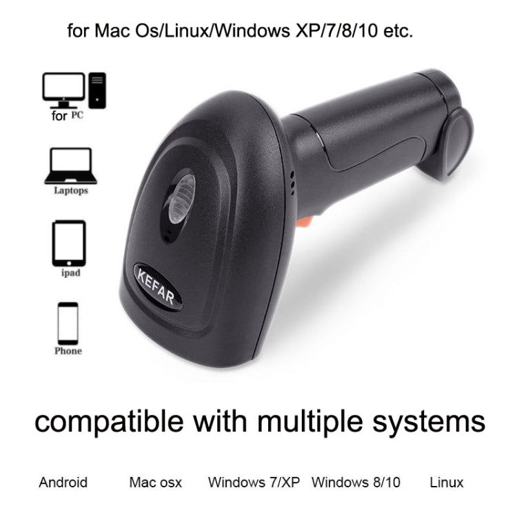 Kefar Supermarket Store Cashier Wired Red Light Scanner 1D Barcode - Barcode Scanner by PMC TechLife | Online Shopping South Africa | PMC TechLife | Buy Now Pay Later Mobicred