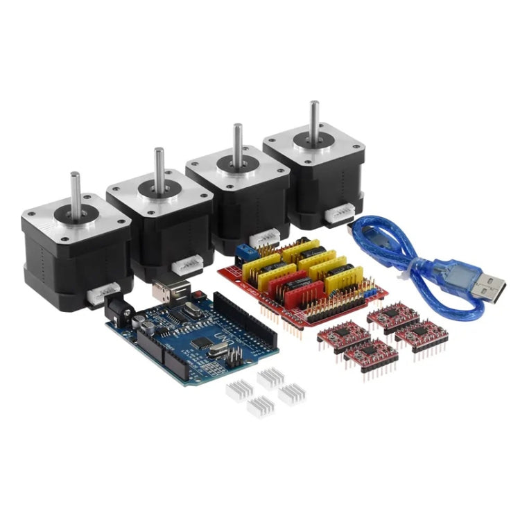 3D Printer Accessories CNC V3 + UNO R3 Improved Version + A4988 Driver + Step Motor Kit - Parts by PMC Jewellery | Online Shopping South Africa | PMC Jewellery