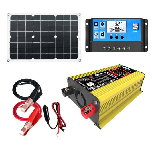 Tang 3 Generations Home Solar Generator Inverter+30A Controller+18W 12V Solar Panel, Specification: Yellow 12V To 220V - Modified Square Wave by PMC Jewellery | Online Shopping South Africa | PMC Jewellery | Buy Now Pay Later Mobicred