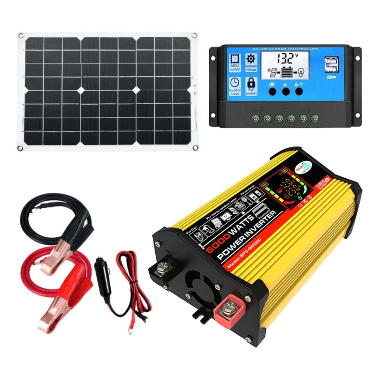 Saga 3 Generations Home Solar Generator Inverter+30A Controller+18W 12V Solar Panel, Specification: Yellow 12V To 220V - Modified Square Wave by PMC TechLife | Online Shopping South Africa | PMC TechLife | Buy Now Pay Later Mobicred