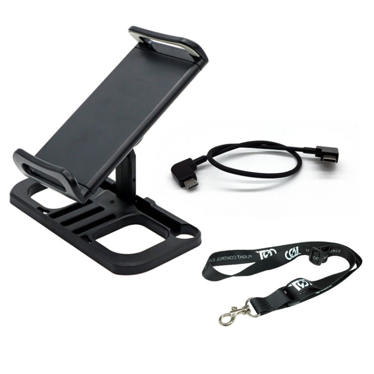Drone Remote Controller Holder Tablet Extended Bracket Clip With Lanyard & Micro USB Line - Holder Series by PMC TechLife | Online Shopping South Africa | PMC TechLife | Buy Now Pay Later Mobicred