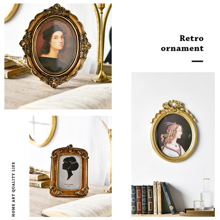 Retro Imitation Wood Home Decor Photo Frames, Spec: Arched-7 inches - Photo Albums & Photo Frames by PMC TechLife | Online Shopping South Africa | PMC TechLife
