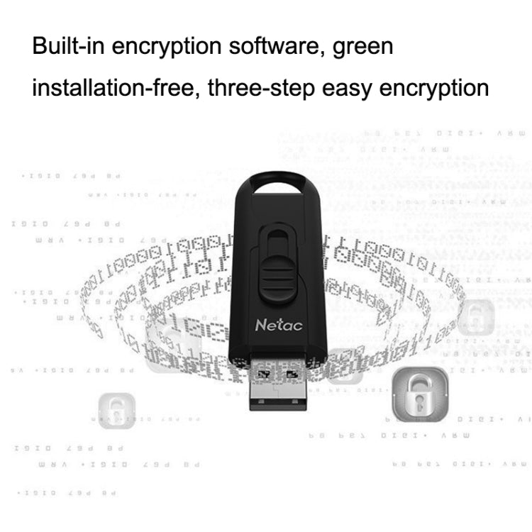 Netac U309 High Speed USB3.0 Push-Pull Encrypted USB Flash Drive, Capacity: 128GB - USB Flash Drives by Netac | Online Shopping South Africa | PMC Jewellery | Buy Now Pay Later Mobicred