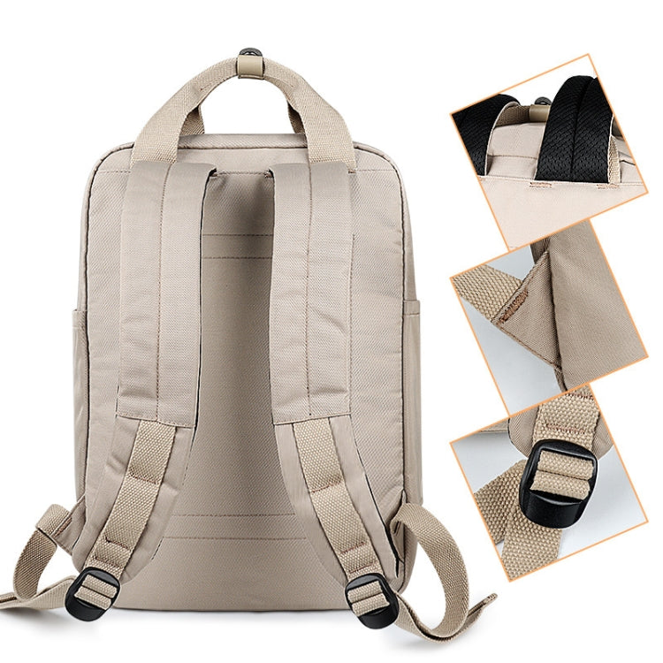 SJ05 Multifunctional Waterproof Laptop Bag, Size: 13 inch-15.6 inch(Khaki) - Backpack by PMC Jewellery | Online Shopping South Africa | PMC Jewellery | Buy Now Pay Later Mobicred