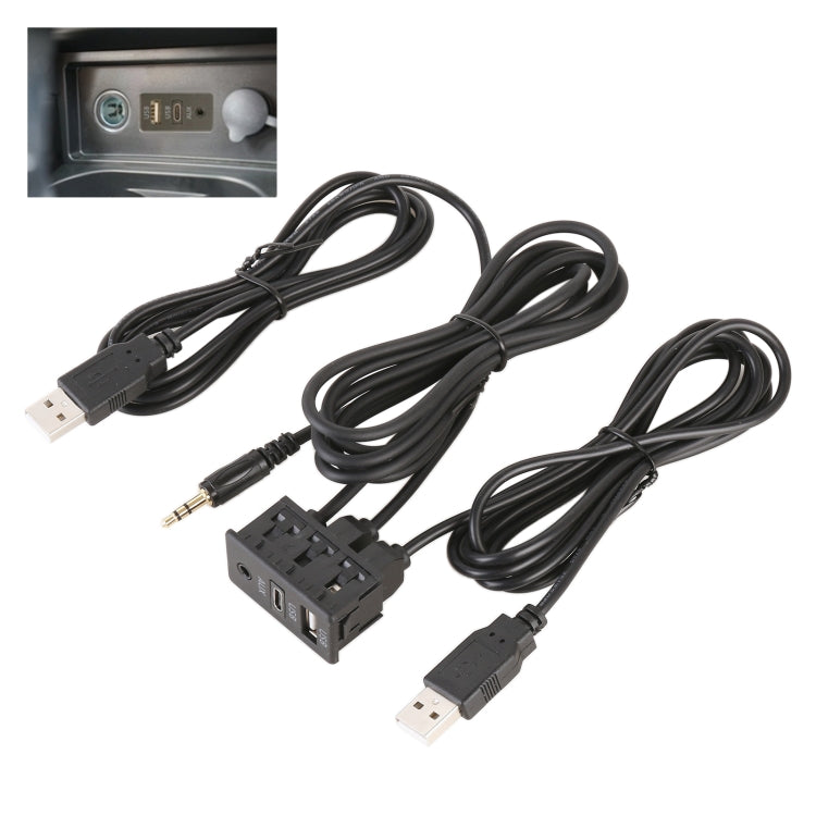 Car Universal Modification USB +Type-C+AUX Interface Charging Seat - DIY Cables by PMC TechLife | Online Shopping South Africa | PMC TechLife | Buy Now Pay Later Mobicred