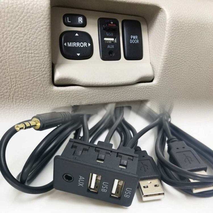 Car Universal Modification Dual USB +AUX Interface Charging Seat - DIY Cables by PMC Jewellery | Online Shopping South Africa | PMC Jewellery