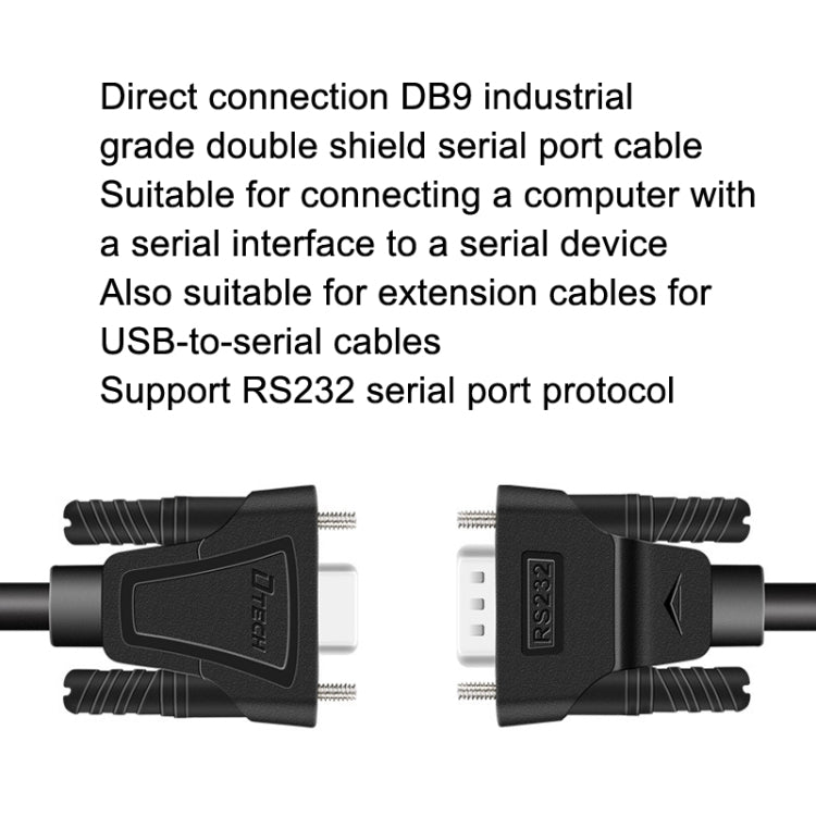 DTECH RS232 Serial Direct Line DB9 Extension Line Male to Female 1.5m - RS485 / RS232 Series by DTECH | Online Shopping South Africa | PMC Jewellery