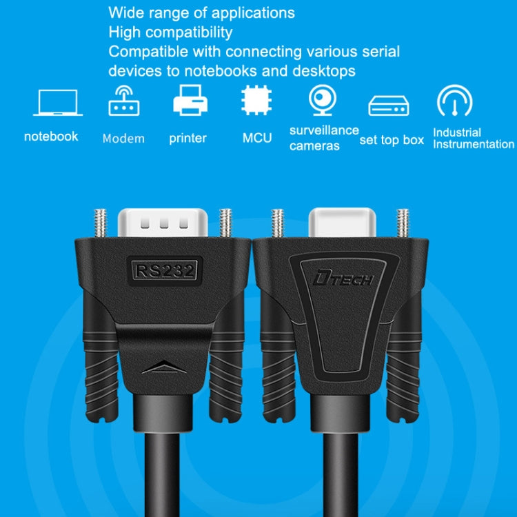 DTECH RS232 Serial Direct Line DB9 Extension Line Male to Female 5m - RS485 / RS232 Series by DTECH | Online Shopping South Africa | PMC TechLife | Buy Now Pay Later Mobicred