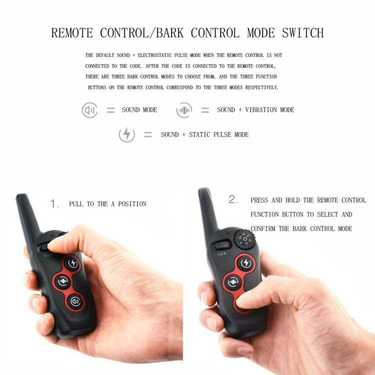 Remote Control Trainer Dog Collar Automatic Barking Stopper, Specification: 1 Drag 2 Red+Orange - free shipping - PMC TechLife - Order now!