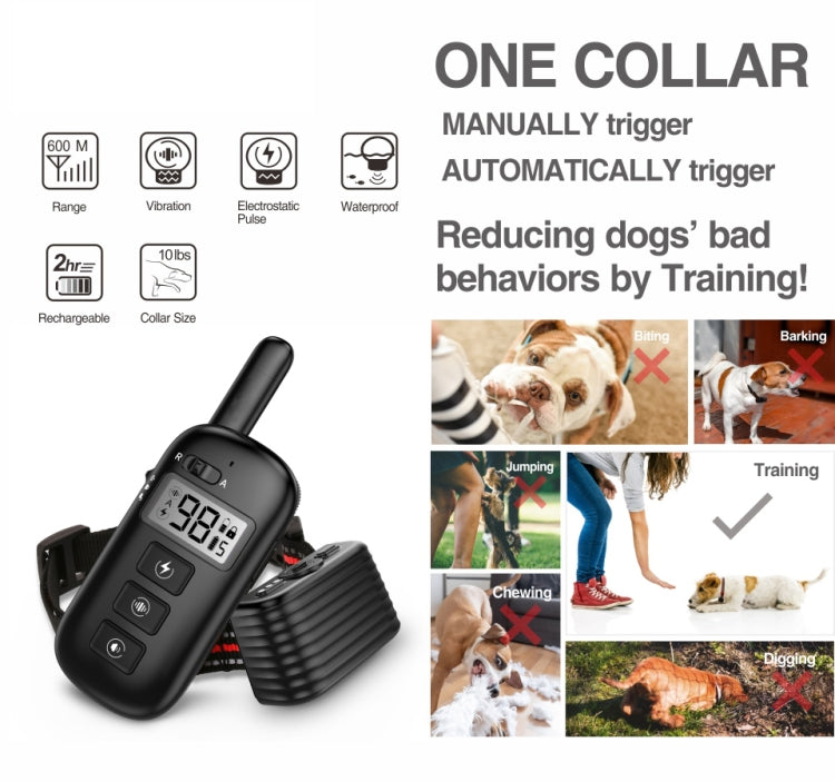 Remote Control Trainer Dog Collar Automatic Bark Stop Device, Specification: 1 Drag 1 (Orange) - Training Aids by PMC TechLife | Online Shopping South Africa | PMC TechLife | Buy Now Pay Later Mobicred