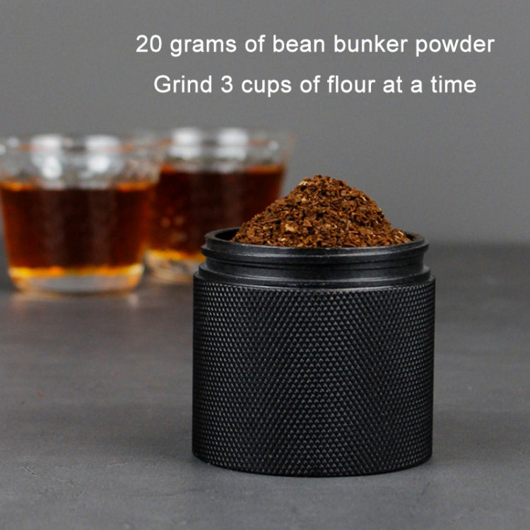 CNC Stainless Steel Hand Crank Coffee Bean Grinder, Specification: Seven Corner Gray - free shipping - PMC TechLife - Order now!