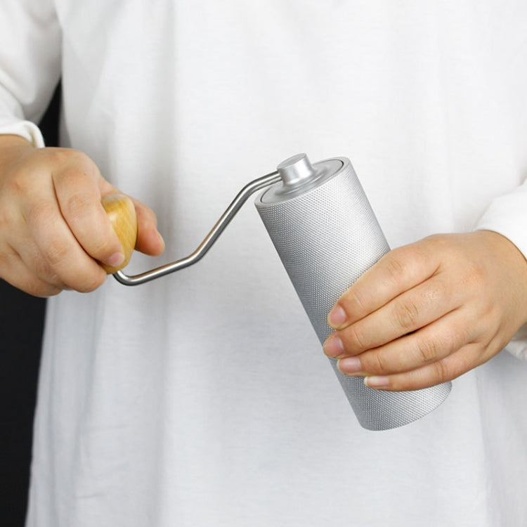 CNC Stainless Steel Hand Crank Coffee Bean Grinder, Specification: Seven Corner Gray - free shipping - PMC TechLife - Order now!