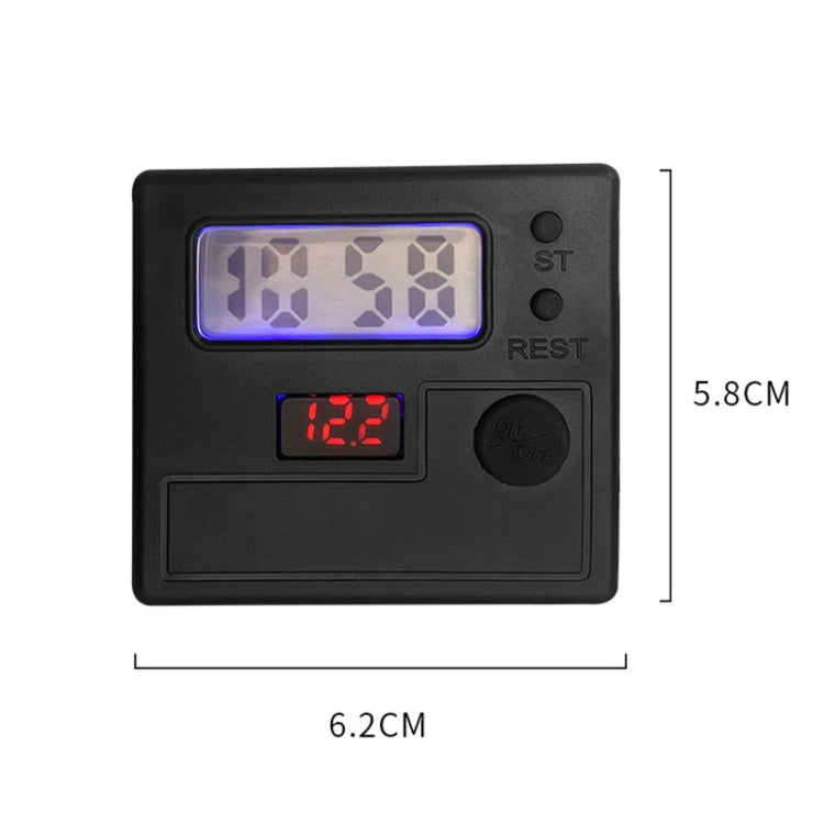 Motorcycle Clock Digital Display Dual USB Phone Charger Waterproof 5V 3A Fast Charge(Black) - Battery Charger by PMC Jewellery | Online Shopping South Africa | PMC Jewellery | Buy Now Pay Later Mobicred