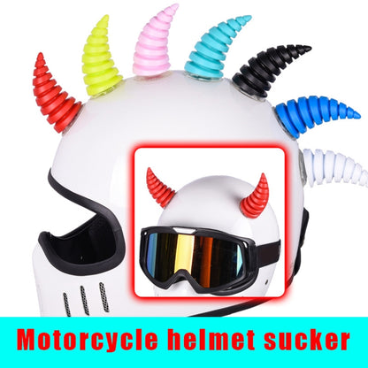 2PCS Motorcycle Horn Sucker Helmet Decoration(Black) - Ornamental Parts by PMC Jewellery | Online Shopping South Africa | PMC Jewellery