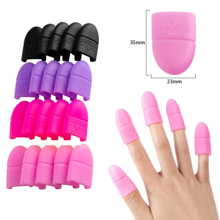 4 PCS Nail Removal Clip Free Silicone Finger Sleeves(Rose Red) - Nail Art Equipment by PMC Jewellery | Online Shopping South Africa | PMC Jewellery | Buy Now Pay Later Mobicred