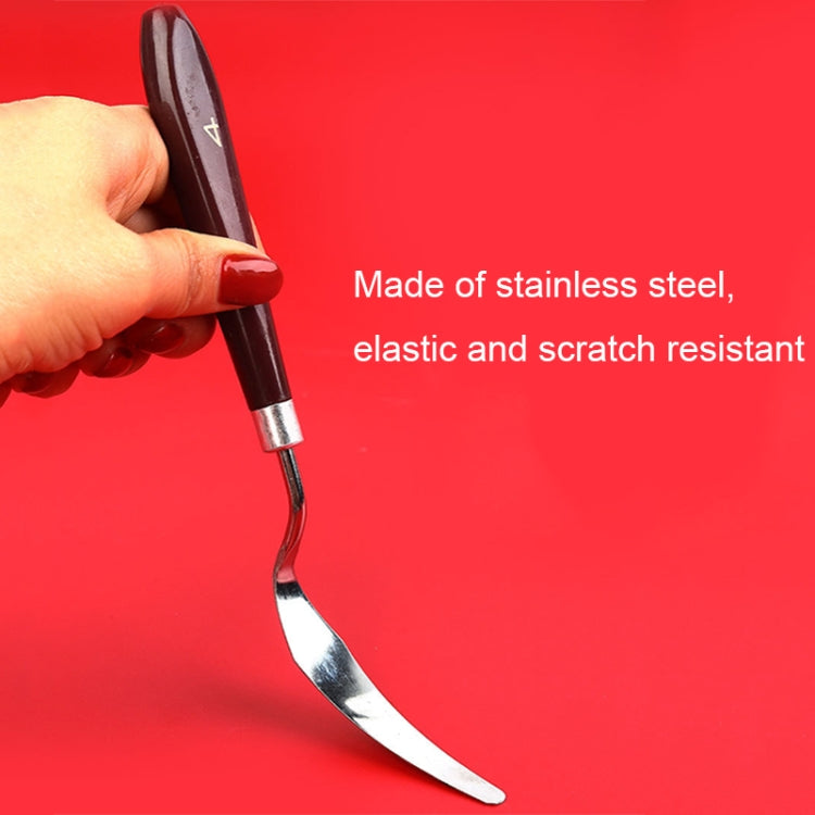 10 PCS Wooden Handle 3 Acrylic Painting Gouache Paint Knife - Art Supplies by PMC TechLife | Online Shopping South Africa | PMC TechLife