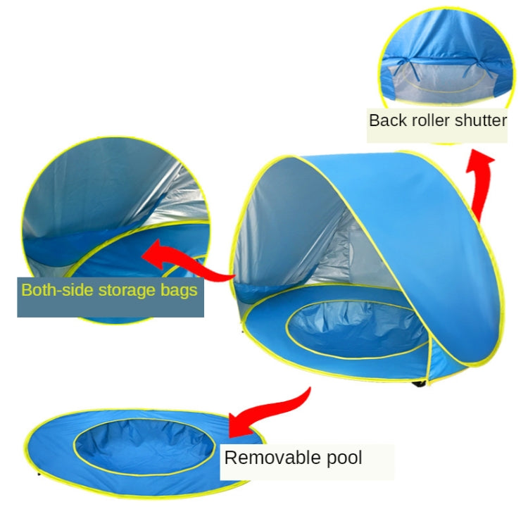 Baby Beach Tent With Pool Portable Foldable Sunshelter, Color: Shark Gray - free shipping - PMC TechLife - Order now!