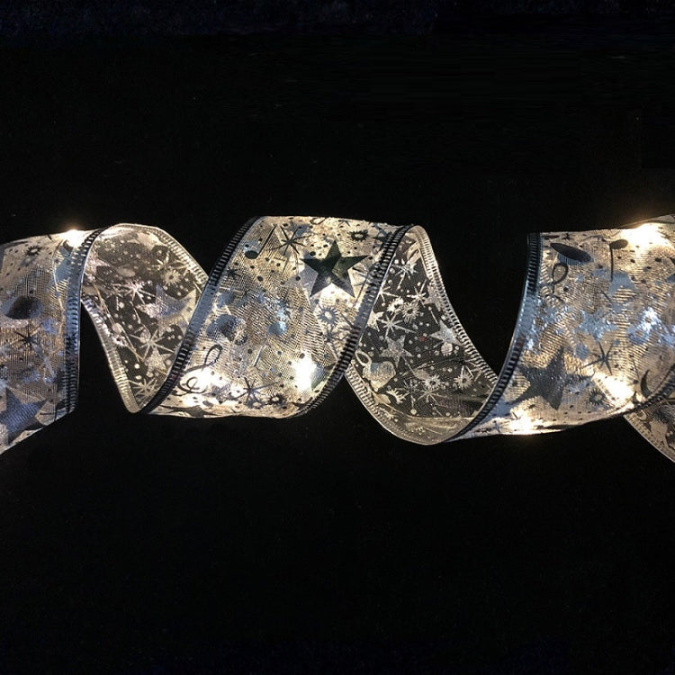Christmas LED Lights Bronzing Double Ribbon String Lights, Specification: 20m(Silver Warm Light) - Decoration Lamps by PMC TechLife | Online Shopping South Africa | PMC TechLife