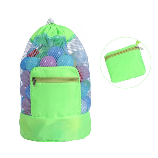 Double Shoulder Mesh Backpack Toy Storage Beach Bag For Children(Green) - Storage Bags by PMC Jewellery | Online Shopping South Africa | PMC Jewellery | Buy Now Pay Later Mobicred