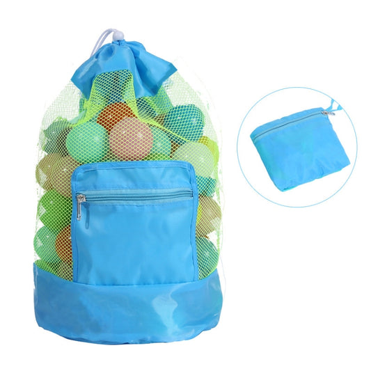 Double Shoulder Mesh Backpack Toy Storage Beach Bag For Children(Blue) - Storage Bags by PMC Jewellery | Online Shopping South Africa | PMC Jewellery | Buy Now Pay Later Mobicred