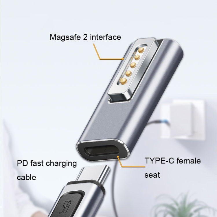 Type-C/USB-C to Magsafe1/2 Charging Adapter Supports PD Charging(Type-C to Magsafe 1 L) - Charging Cable & Head by PMC Jewellery | Online Shopping South Africa | PMC Jewellery