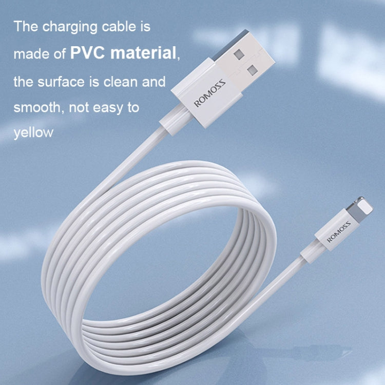 ROMOSS CB12 2.4A Mobile Phone USB Charging Data Cable for iPhone, Length: 1.5m - Normal Style Cable by ROMOSS | Online Shopping South Africa | PMC Jewellery | Buy Now Pay Later Mobicred