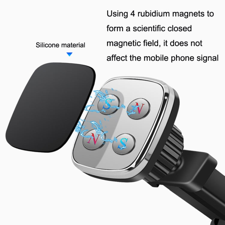 Telescopic Suction Cup Magnetic Suction Car Navigation Desktop Phone Bracket(Black) - Universal Car Holders by PMC TechLife | Online Shopping South Africa | PMC TechLife | Buy Now Pay Later Mobicred