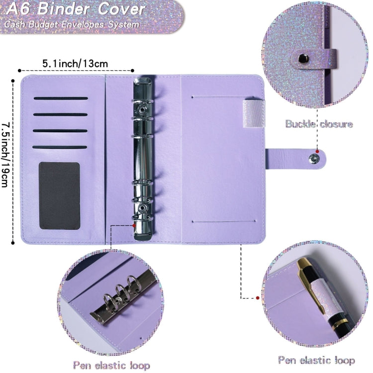 A6 Gypsophila Loose-leaf Bookkeeping Notebook Cash Budget Hand Book(Purple) - Notebooks by PMC TechLife | Online Shopping South Africa | PMC TechLife | Buy Now Pay Later Mobicred