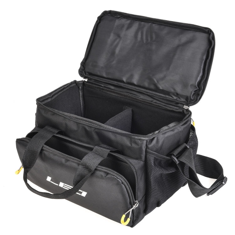 LEO 28048 Thickening Square Road Sub Bag Bait Wheel Fishing Gear Bag(Black) - Storage Boxes & Storage Bags by LEO | Online Shopping South Africa | PMC Jewellery