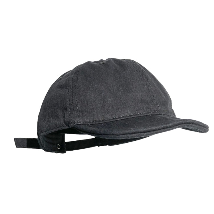 Vintage Washed Distressed Short Brim Hat Baseball Cap(Black) - Peaked Cap by PMC Jewellery | Online Shopping South Africa | PMC Jewellery