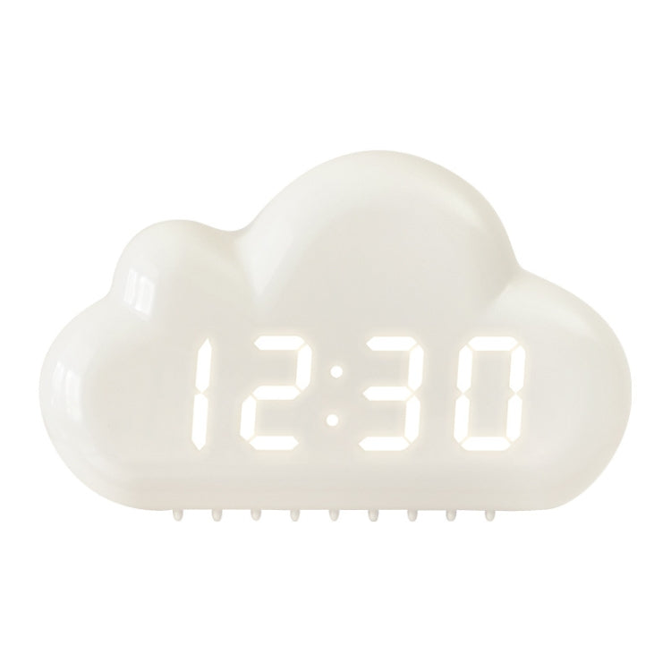 1966 Cute Cloud Shape Voice-activated LED Bedside Alarm Clock(White) - Novelty Clock by PMc TechLife | Online Shopping South Africa | PMc TechLife | Buy Now Pay Later Mobicred