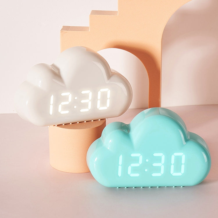1966 Cute Cloud Shape Voice-activated LED Bedside Alarm Clock(Blue) - Novelty Clock by PMc TechLife | Online Shopping South Africa | PMc TechLife | Buy Now Pay Later Mobicred