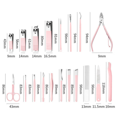 Stainless Steel Nail Clipper Set Beauty Eyebrow Trimmer, Color: 26 PCS/Set Silver - Nail Clipper by PMC Jewellery | Online Shopping South Africa | PMC Jewellery