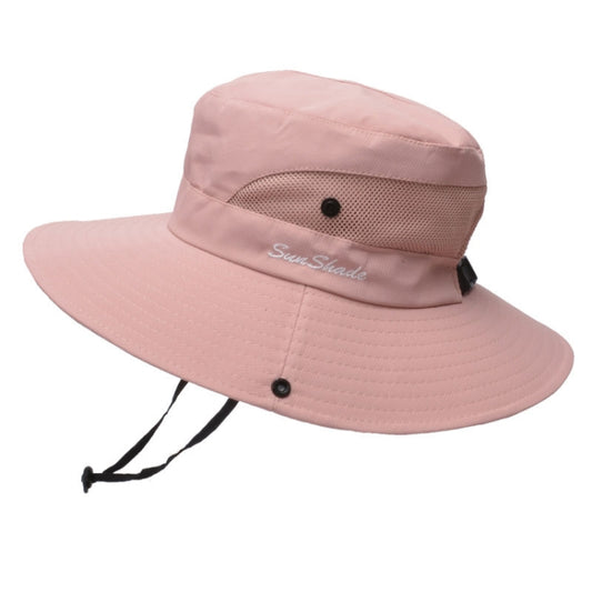 9002 Summer Women Outdoor Sun Hats Fisherman Hat With Ponytail Hole(Monochrome Adult Pink) - Peaked Cap by PMC Jewellery | Online Shopping South Africa | PMC Jewellery