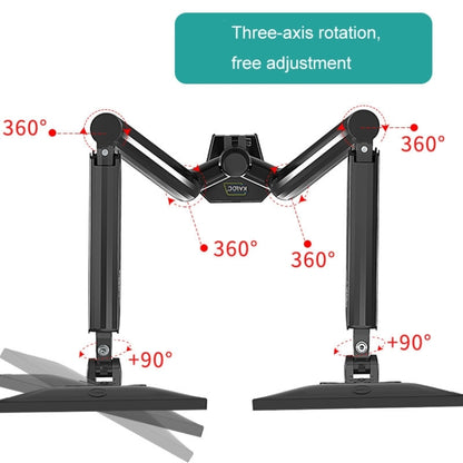 KALOC Computer Monitor Desktop Double Screen Air Pressure Lifting Bracket - Laptop Stand by KALOC | Online Shopping South Africa | PMC Jewellery | Buy Now Pay Later Mobicred