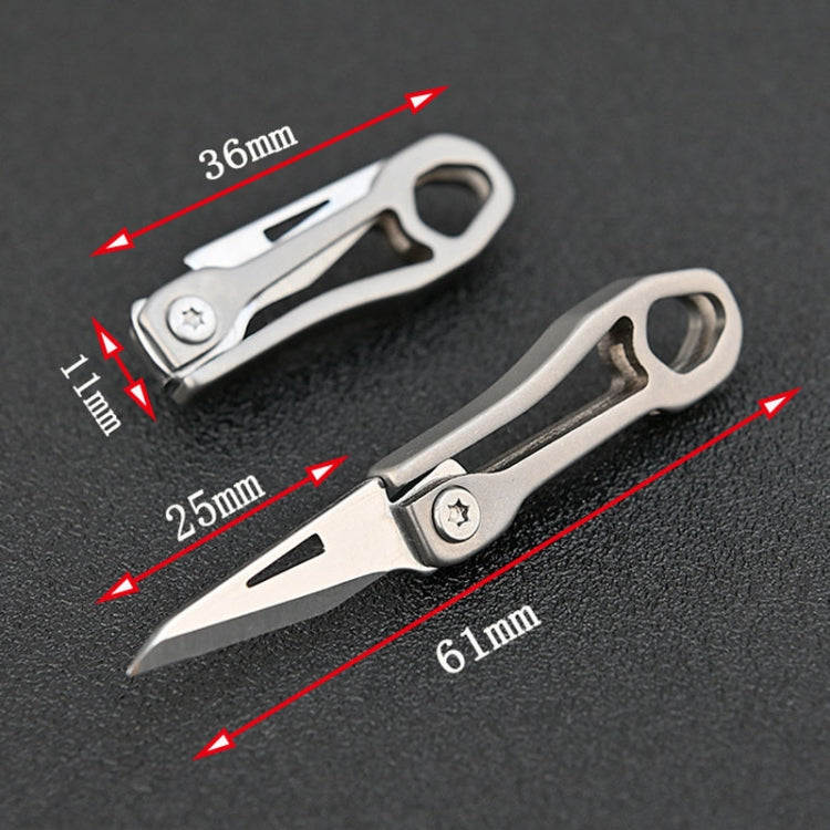 Titanium Alloy Mini Folding Knife Express Knife EDC Keychain Pendant - Burin &Cutting Knife by PMC TechLife | Online Shopping South Africa | PMC TechLife