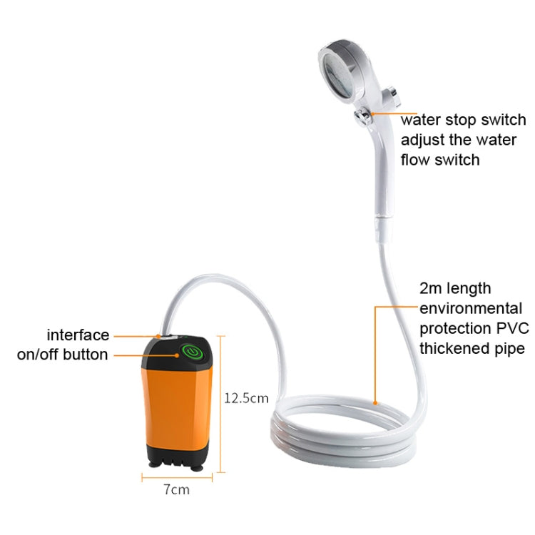 Outdoor Bath Artifact Field Dormitory Simple Electric Shower, Specification: Digital Display 4400mAh - Shower Head by PMC TechLife | Online Shopping South Africa | PMC TechLife